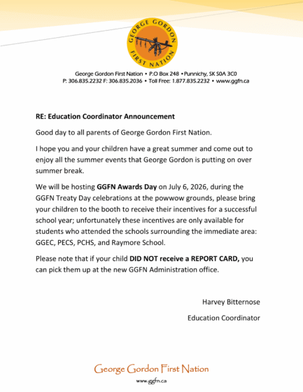 Education Coordinator Announcement
